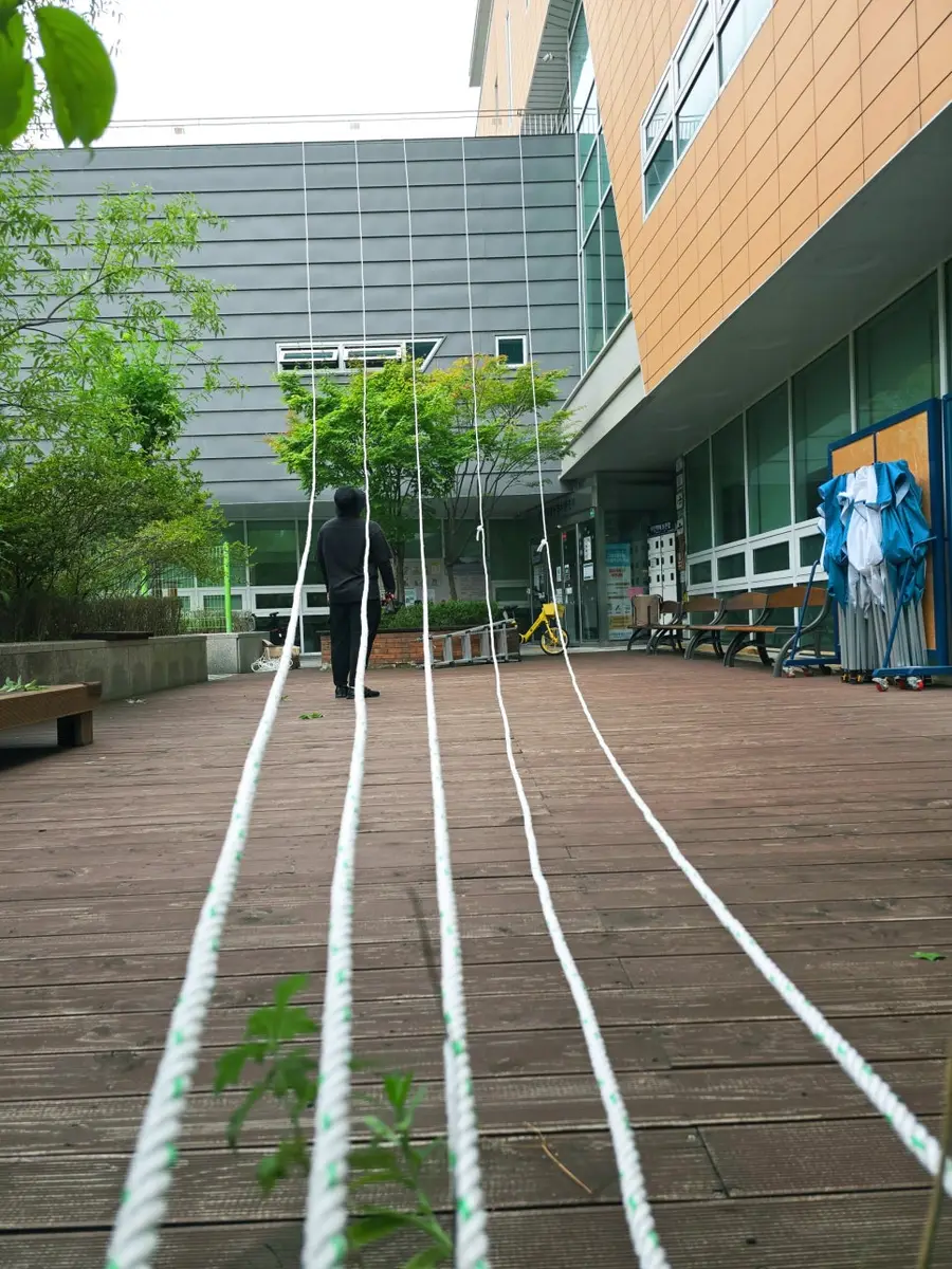 그늘막 천막 차광막 설치 방법 강동구 시공 사진 2
