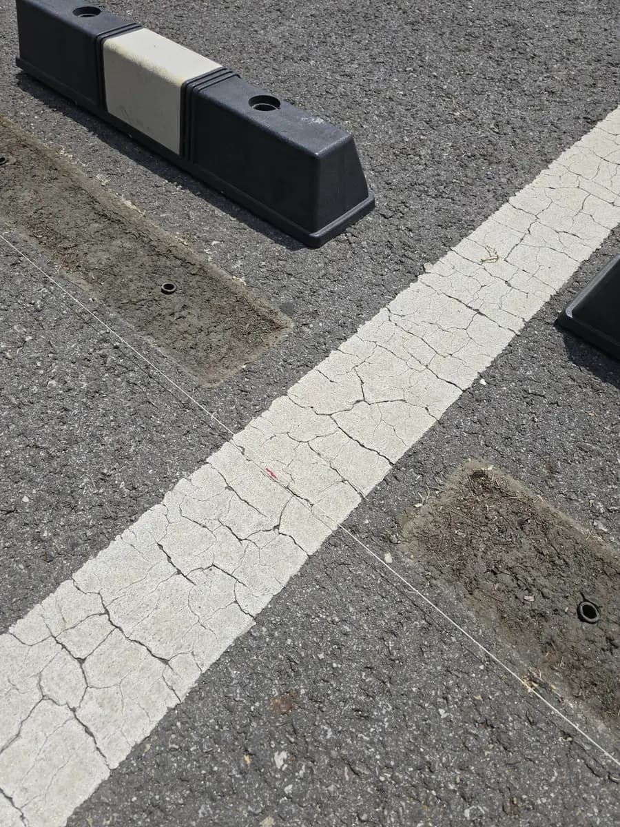주차장 스토퍼 방지턱 보수 시공 — 시공 후