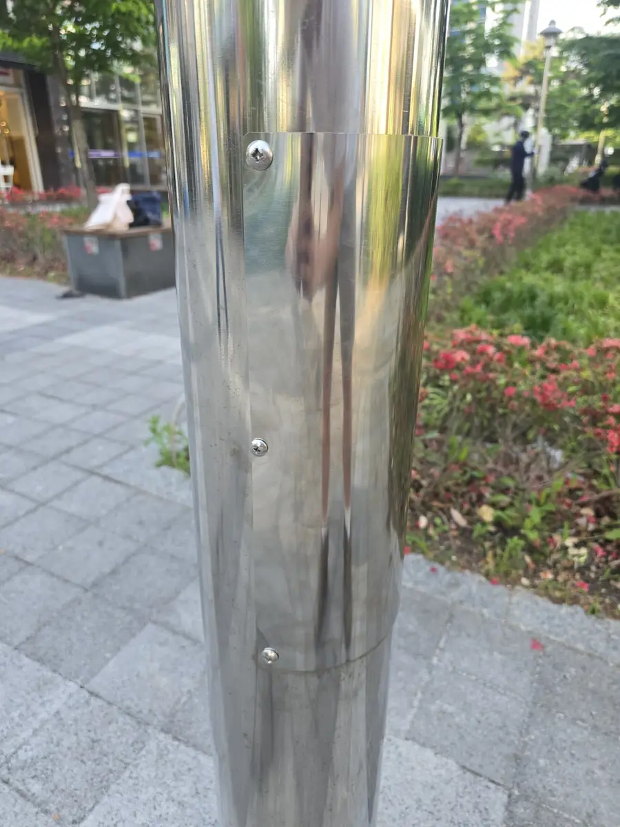 가로등 기둥 스텐 점검구 교체 점검구 — 시공 후