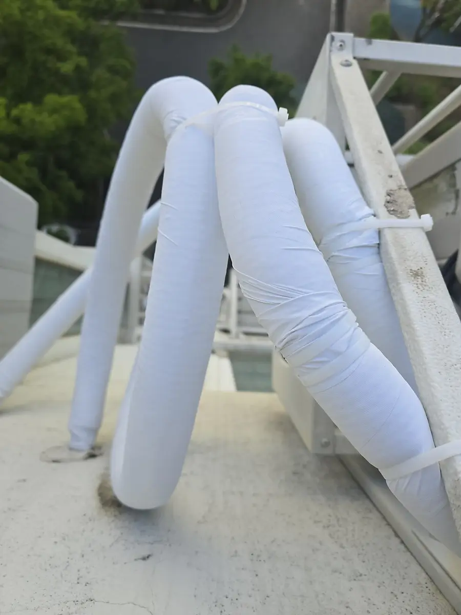 용인 집수리 실외기 배관 테이핑 — 시공 후