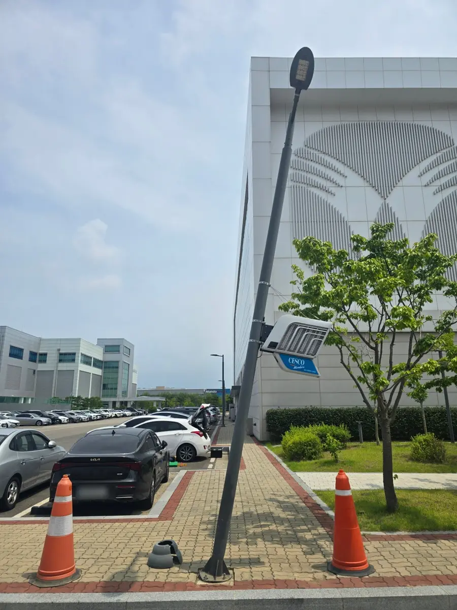 용인 전기수리 파손 된 가로등 보수 시공 사진 3