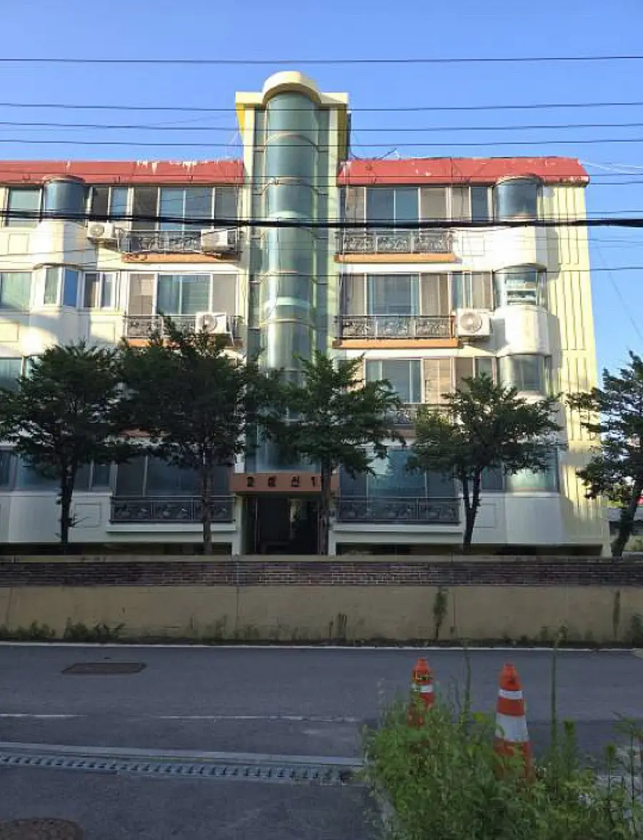 벌목작업 빌라 앞 화단 수목 제거 출입구 — 시공 후